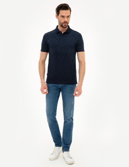 Lacivert Slim Fit Polo Yaka Tişört - 50220878022