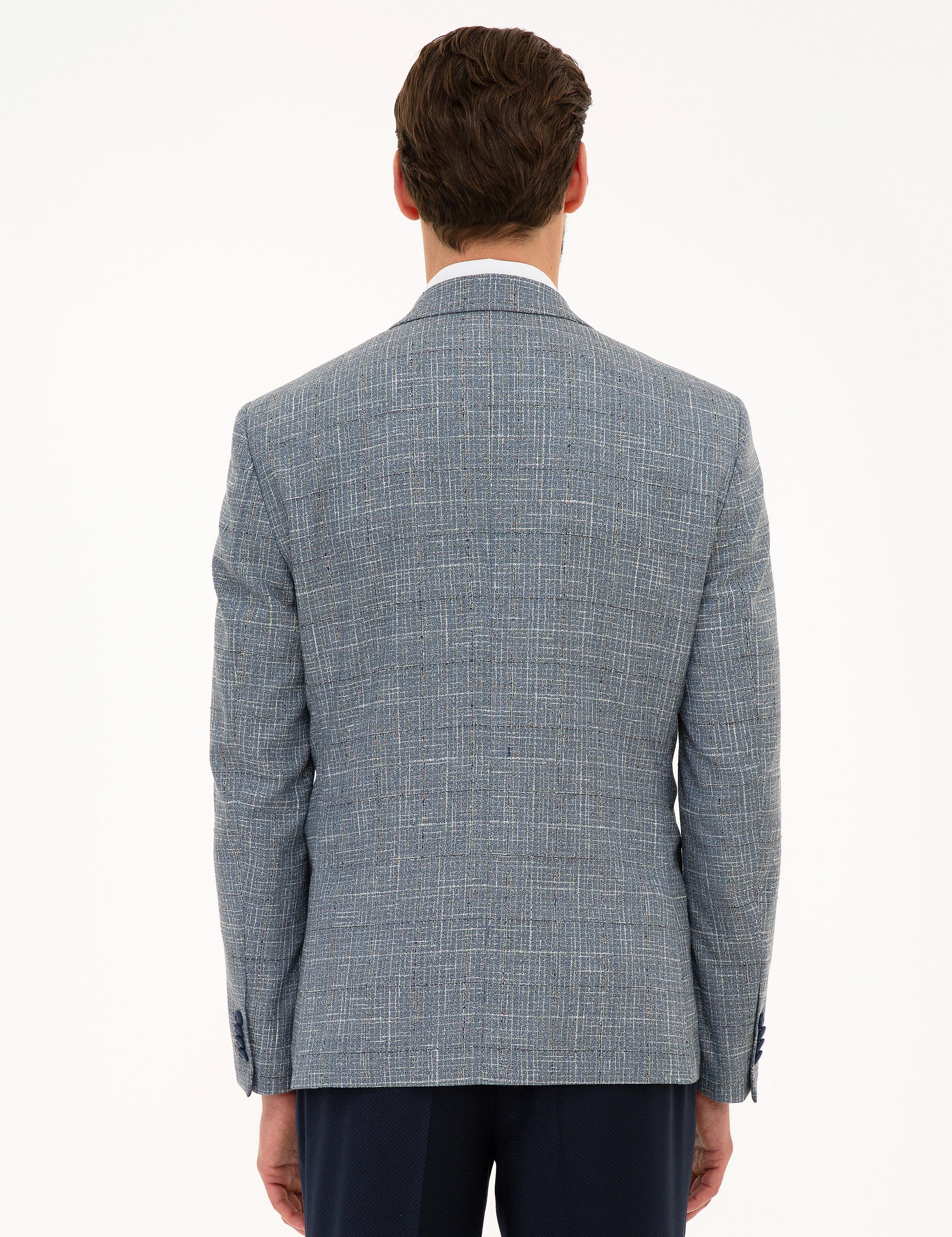 Koyu Mavi Slim Fit Ceket