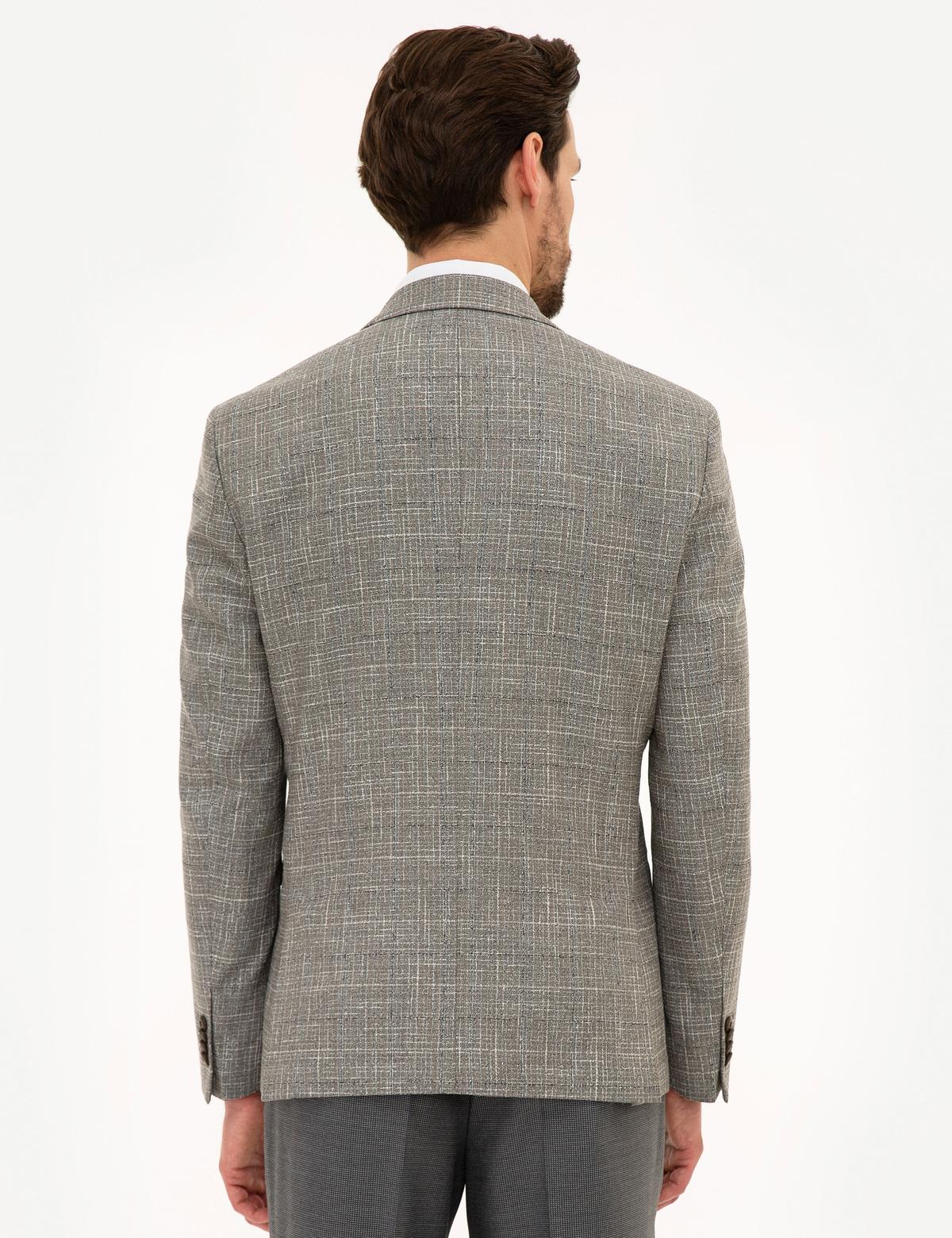 Açık Kahverengi Slim Fit Ceket - 50220760047