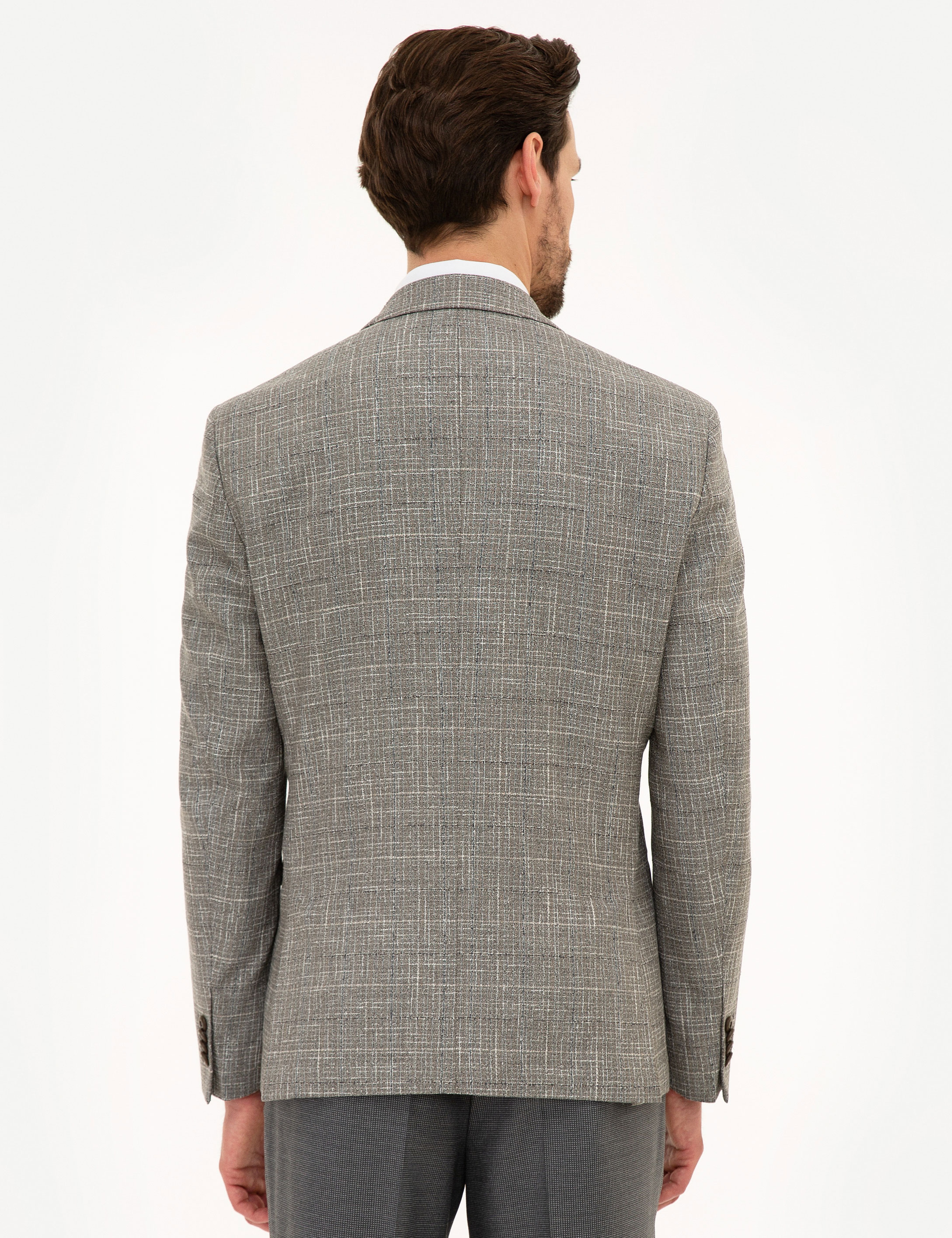 Açık Kahverengi Slim Fit Ceket