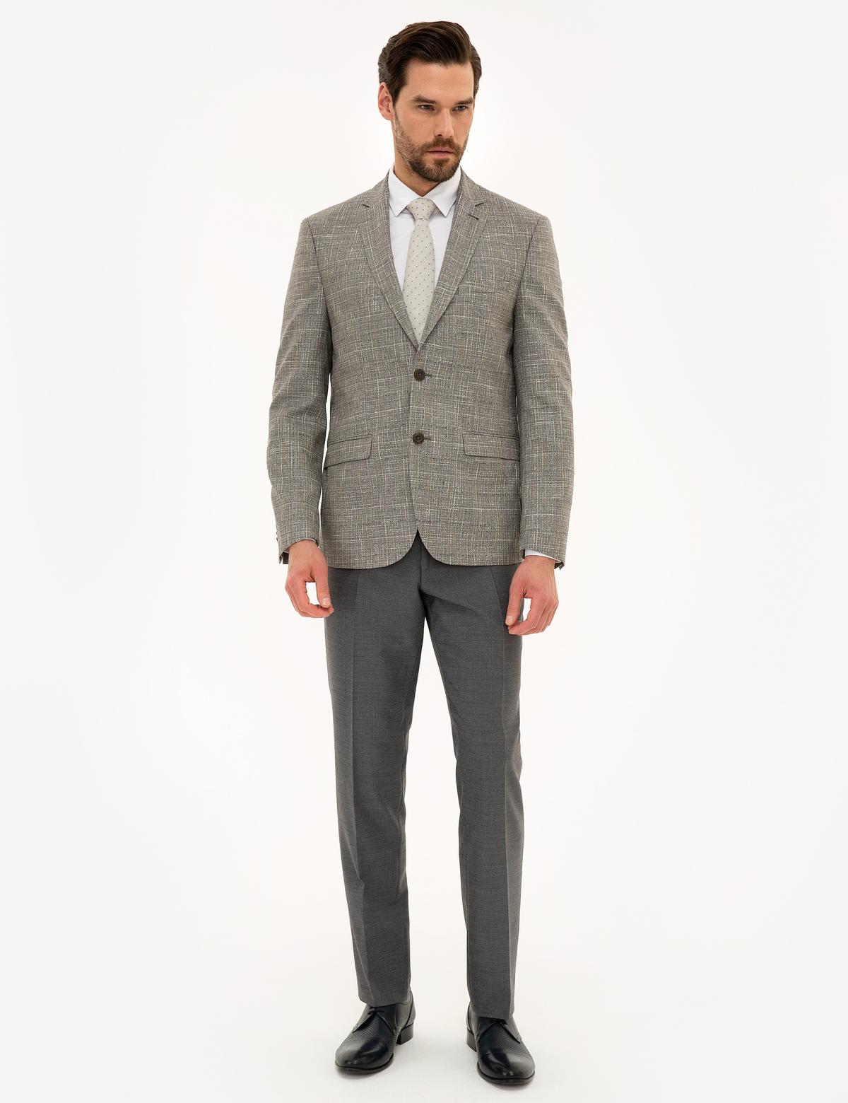 Açık Kahverengi Slim Fit Ceket - 50220760047