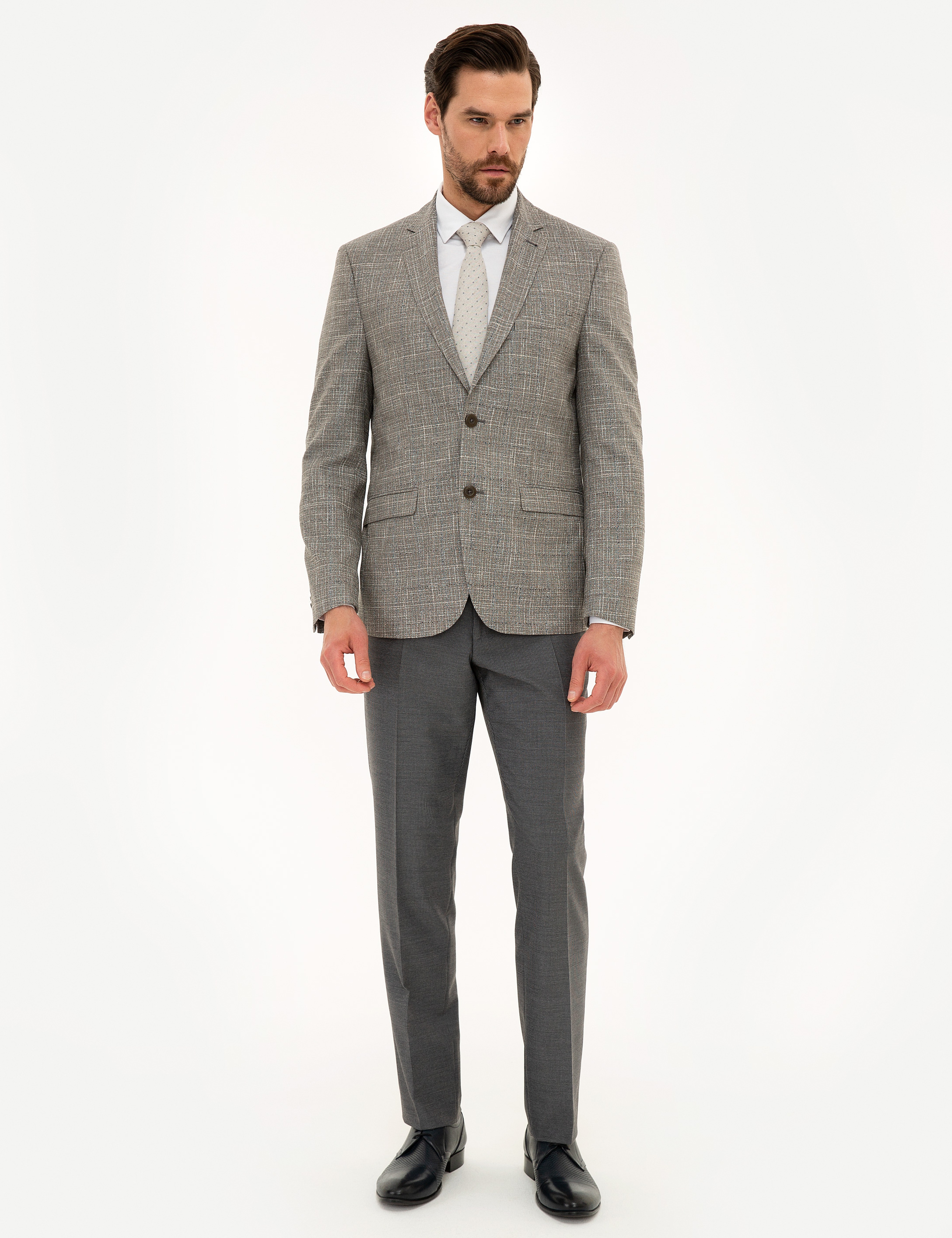 Açık Kahverengi Slim Fit Ceket