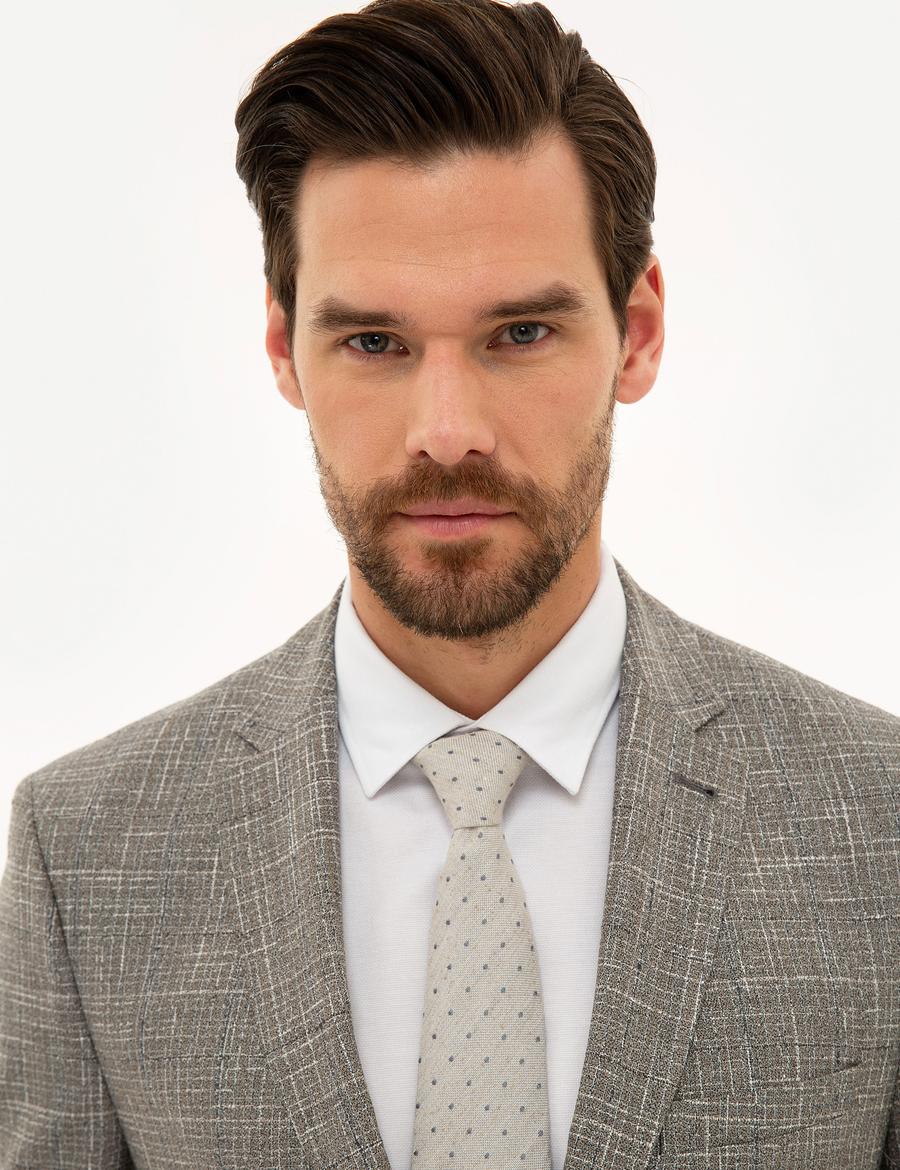 Açık Kahverengi Slim Fit Ceket