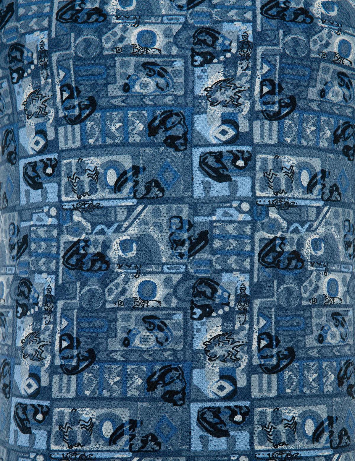 Koyu Mavi Slim Fit Polo Yaka Tişört - 50222818035