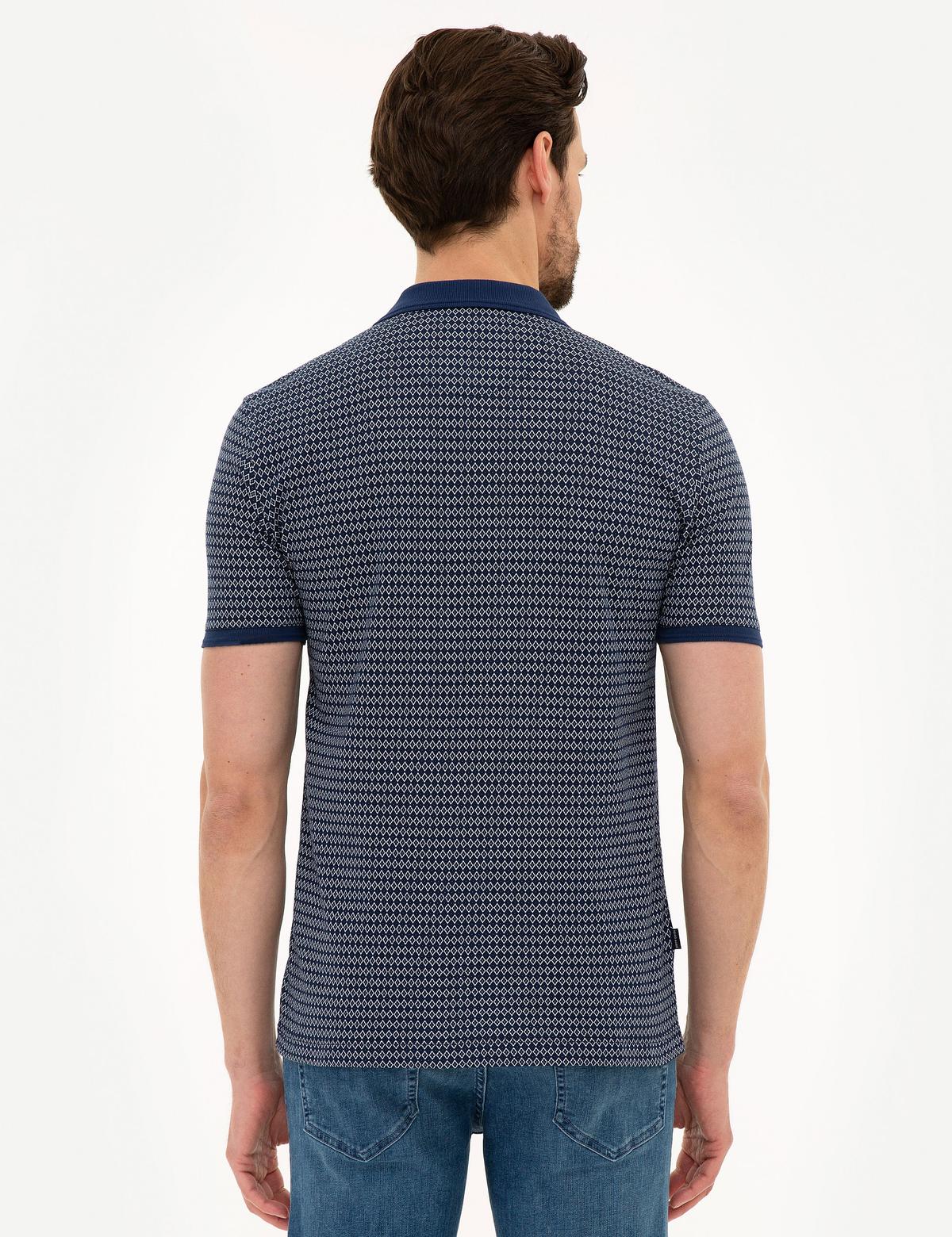 Lacivert Slim Fit Polo Yaka Tişört - 50221383028