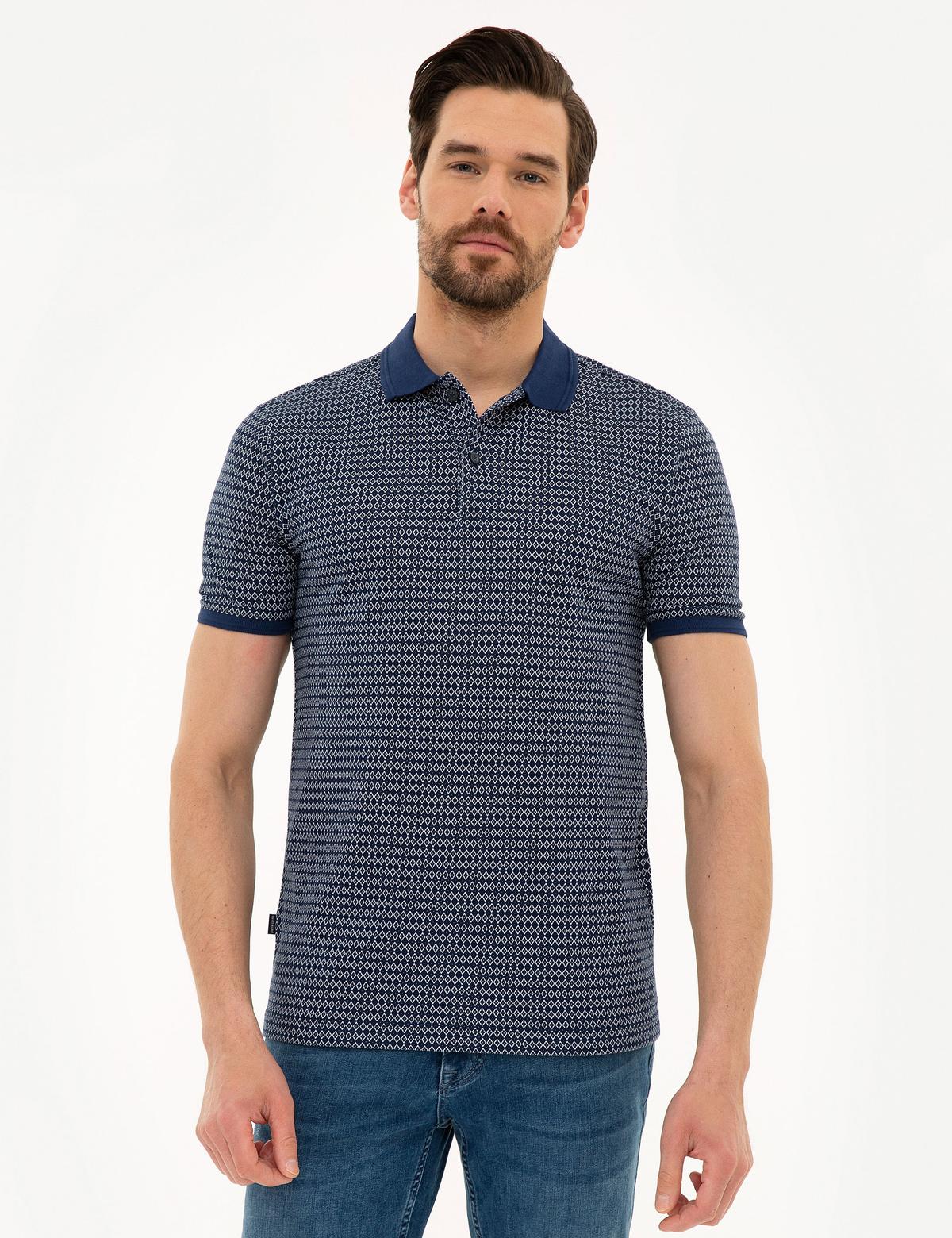 Lacivert Slim Fit Polo Yaka Tişört