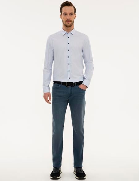 Açık Mavi Slim Fit Gömlek - 50221433006
