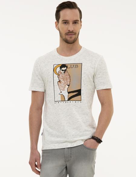 Beyaz Slim Fit Bisiklet Yaka T-Shirt - 50202708007