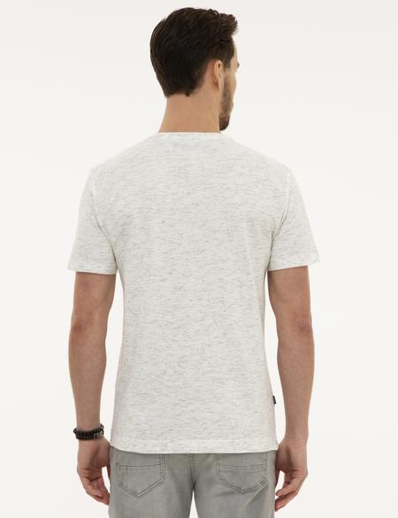 Beyaz Slim Fit Bisiklet Yaka T-Shirt - 50202708007