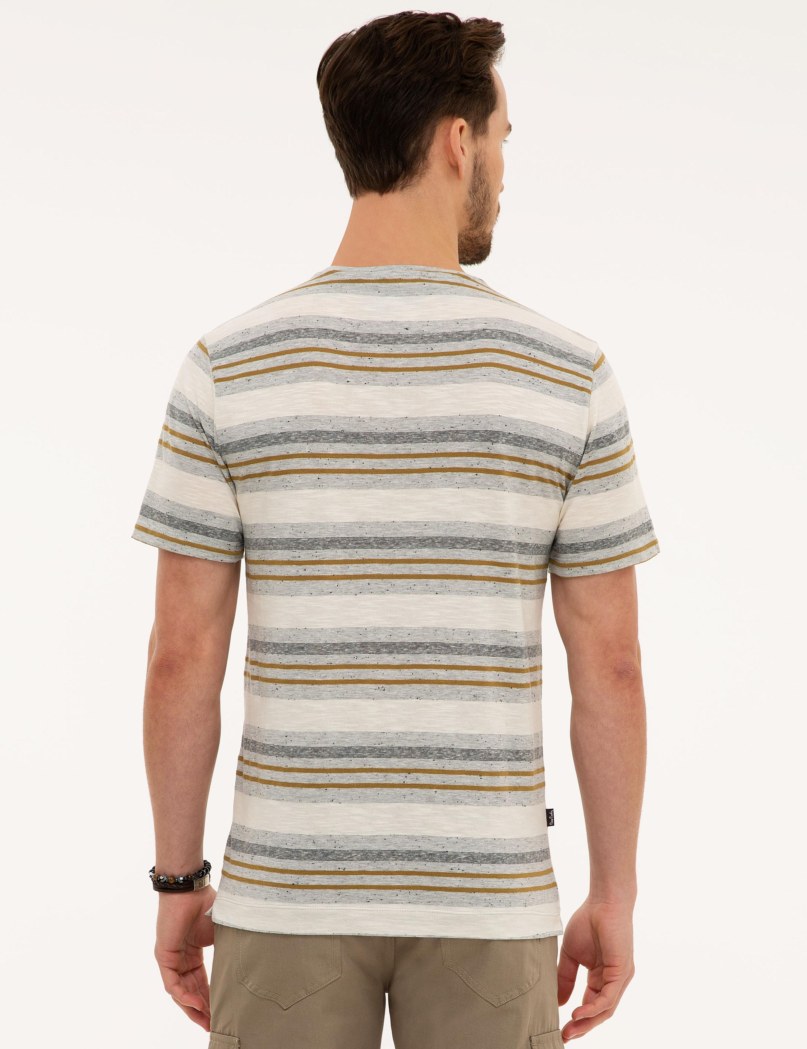 Açık Gri Melanj Slim Fit Bisiklet Yaka T-Shirt