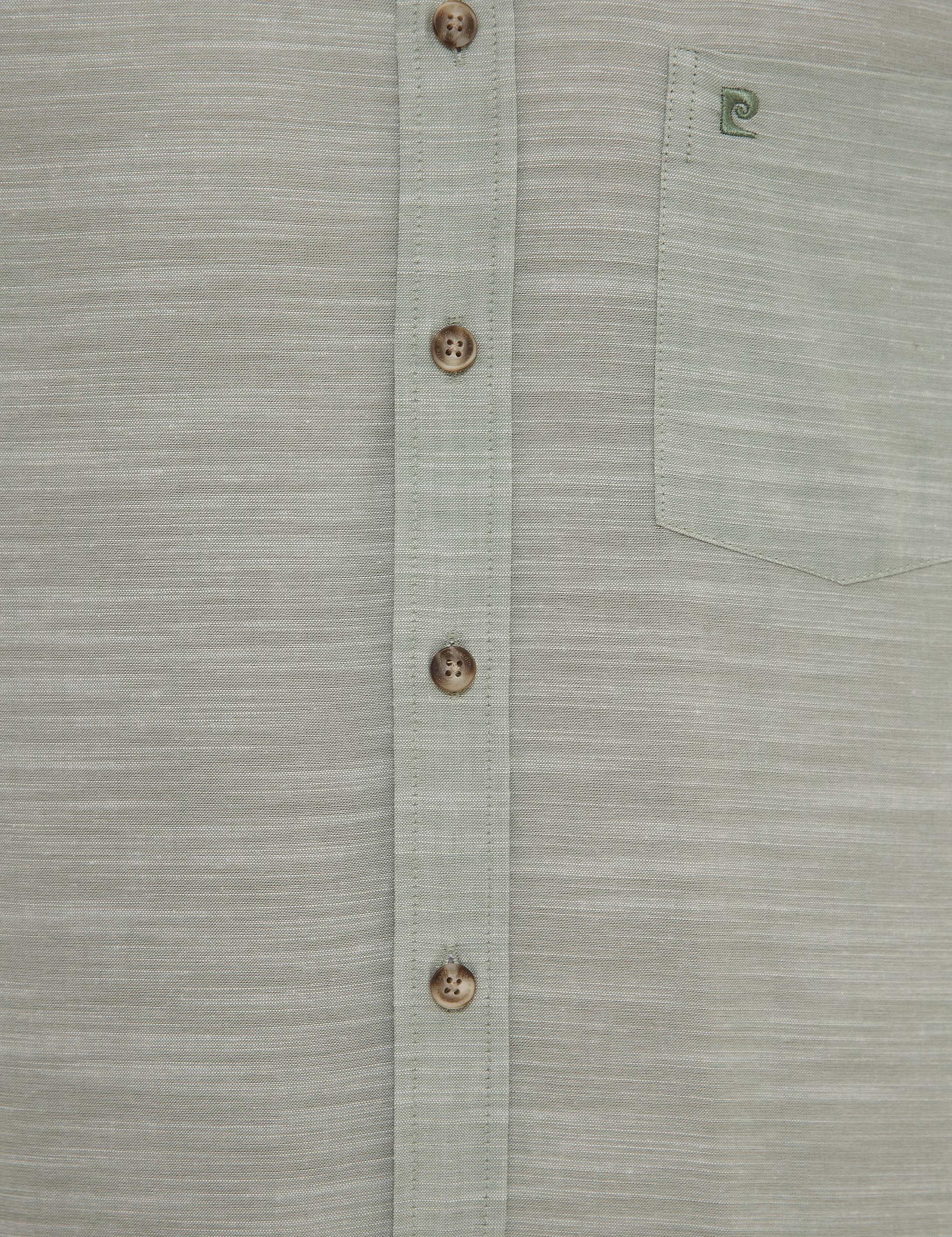 Yeşil Regular Fit Kısa Kollu Gömlek