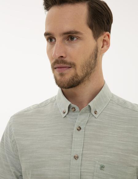 Yeşil Regular Fit Kısa Kollu Gömlek - 50223806038