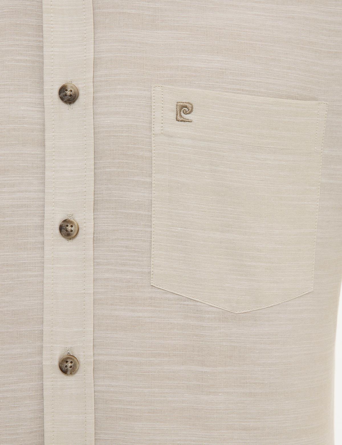 Bej Regular Fit Kısa Kollu Gömlek - 50223806052