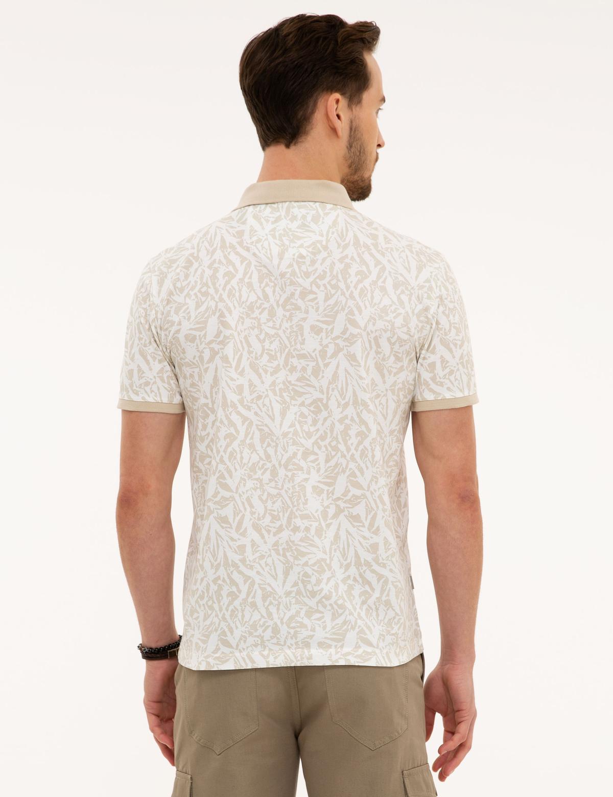 Bej Slim Fit Polo Yaka T-Shirt - 50224459012