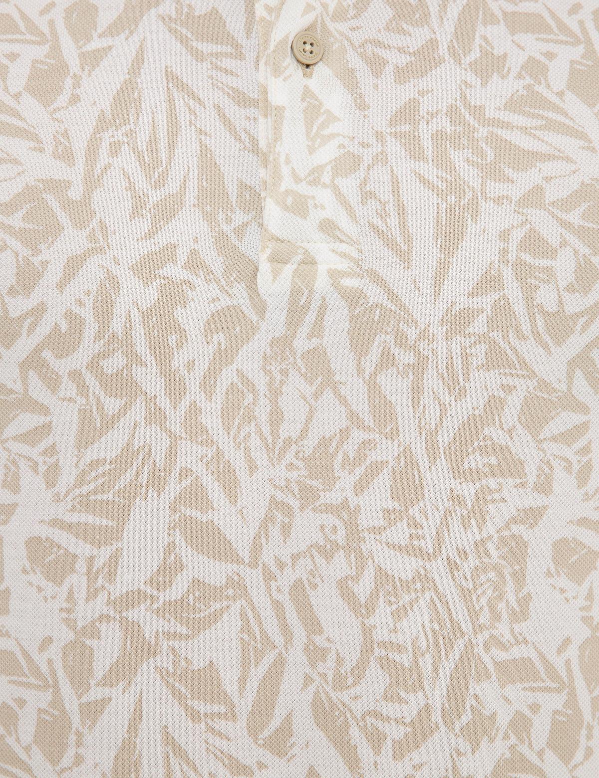 Bej Slim Fit Polo Yaka T-Shirt - 50224459012