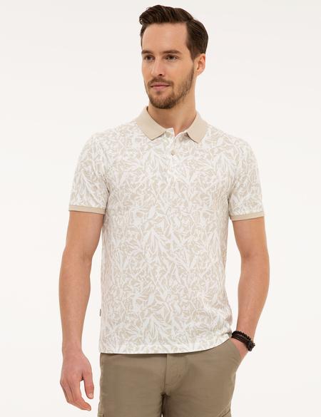 Bej Slim Fit Polo Yaka T-Shirt - 50224459012