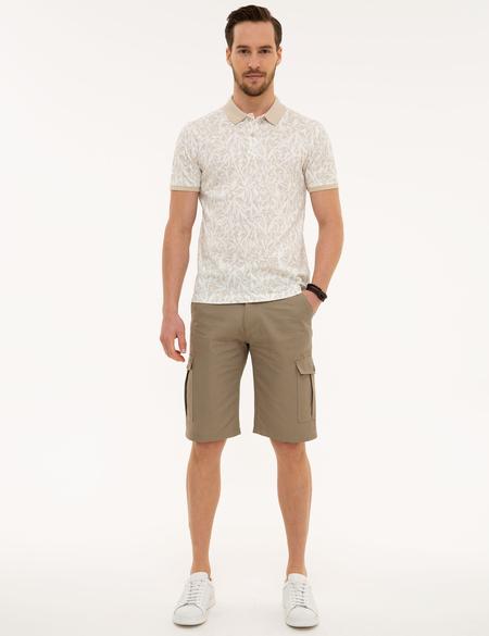 Bej Slim Fit Polo Yaka T-Shirt - 50224459012