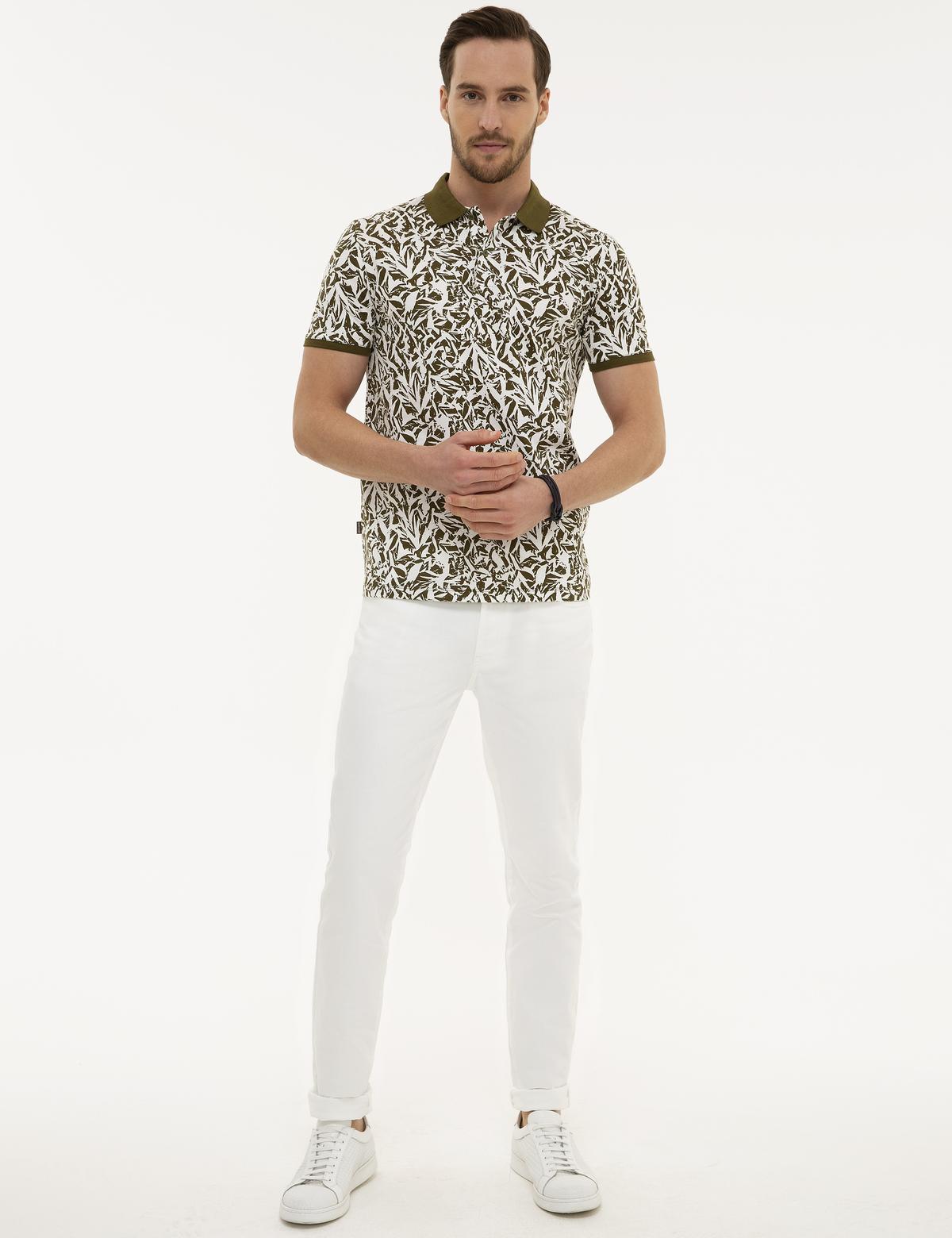 Haki Slim Fit Polo Yaka T-Shirt - 50224459022