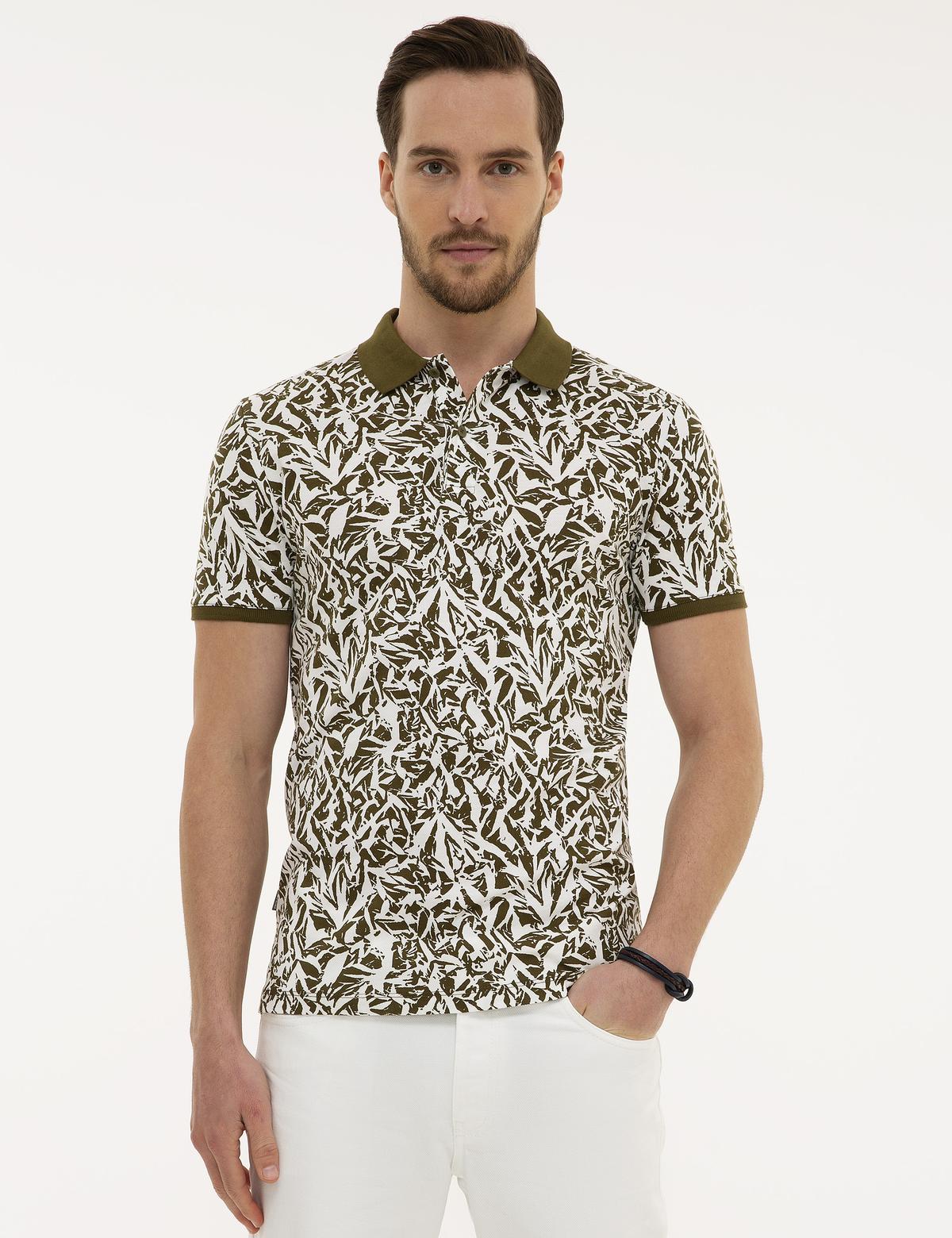 Haki Slim Fit Polo Yaka T-Shirt