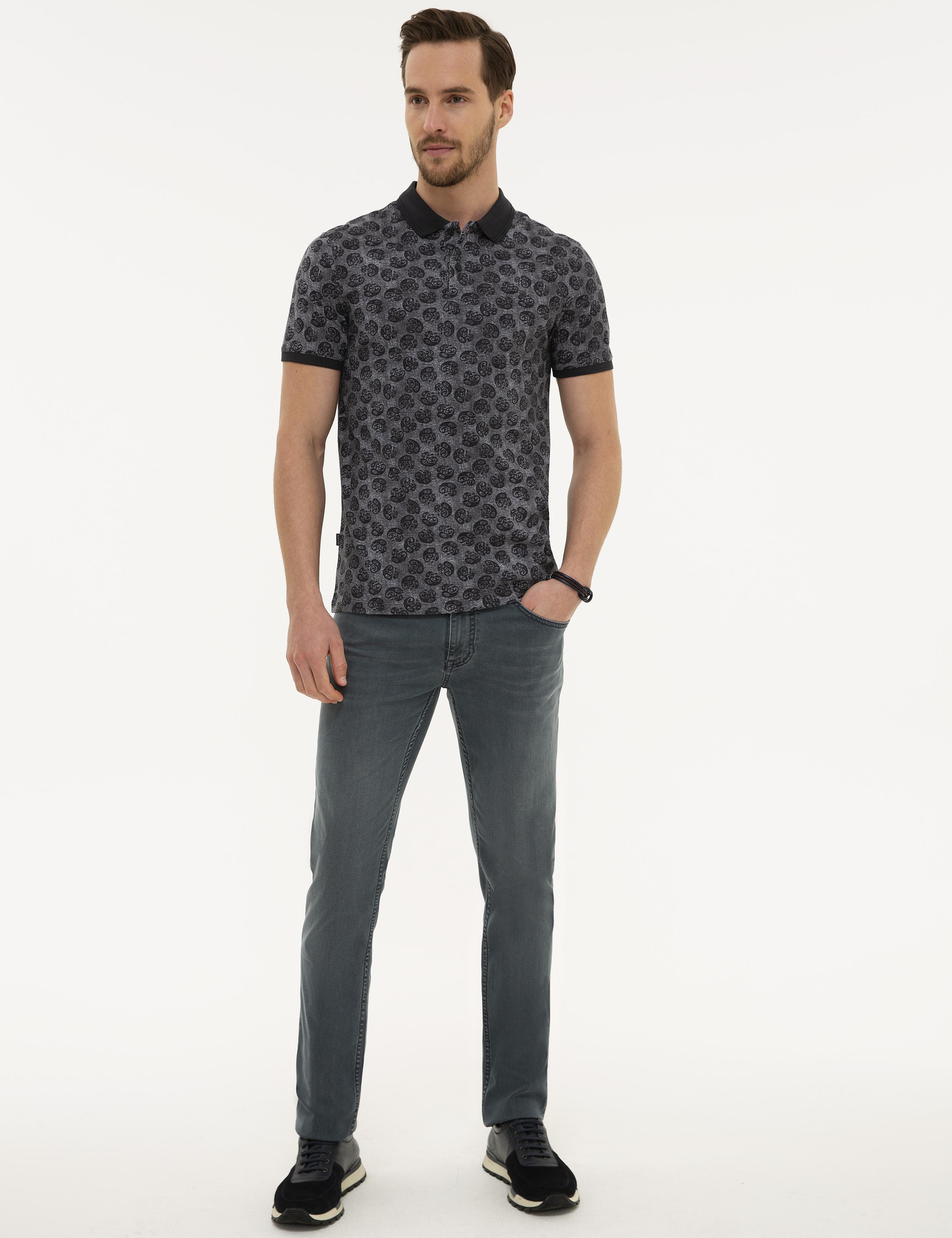 Siyah Slim Fit Polo Yaka T-Shirt