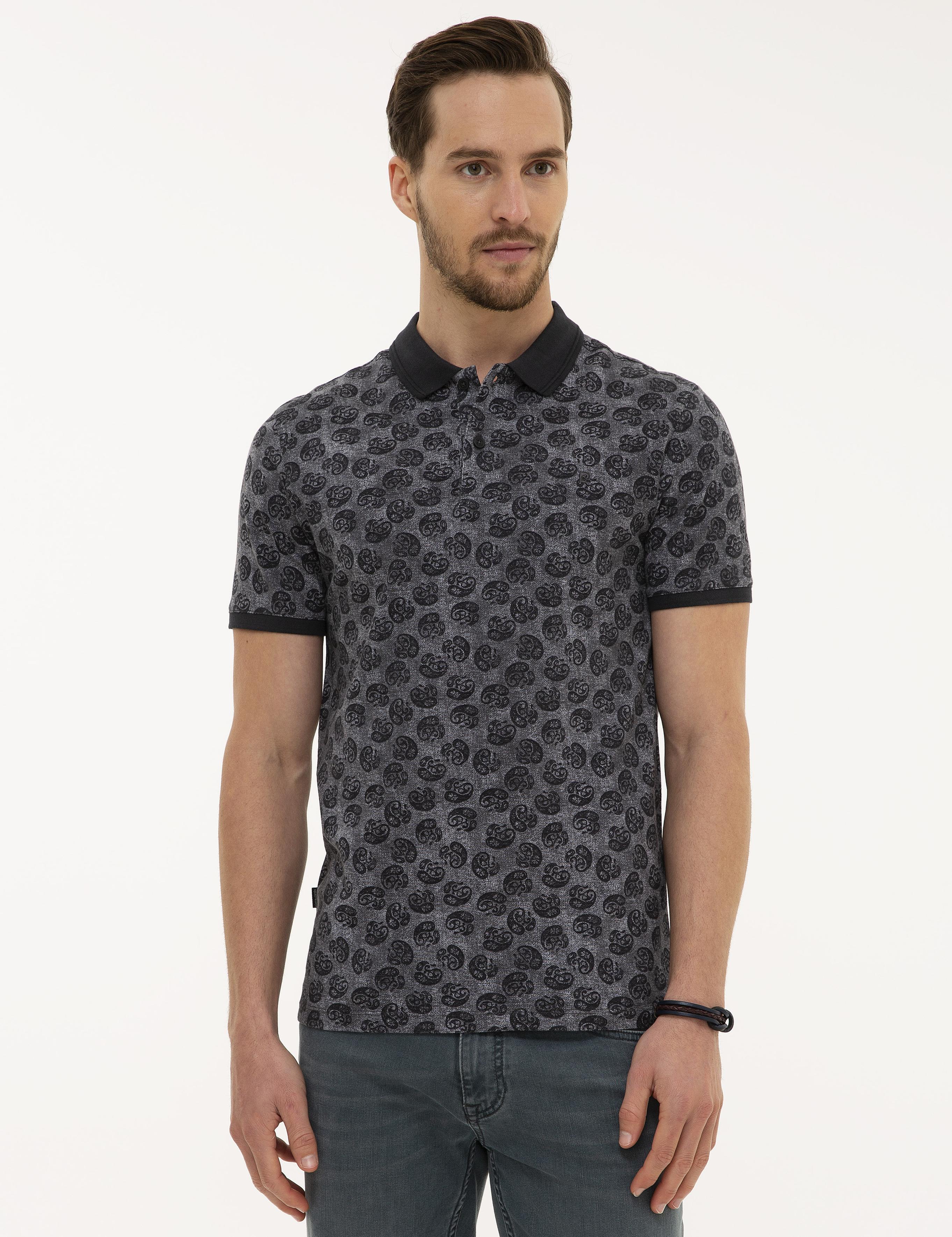 Siyah Slim Fit Polo Yaka T-Shirt