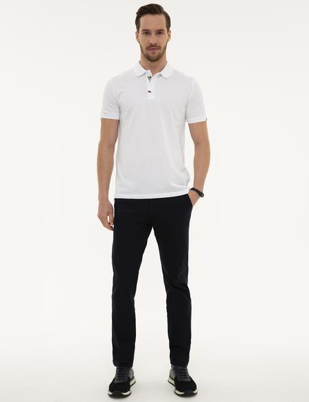 Beyaz Slim Fit Polo Yaka T-Shirt - 50202634008