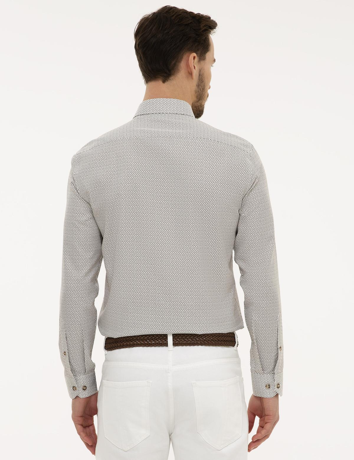 Kahverengi Slim Fit Gömlek - 50224392005