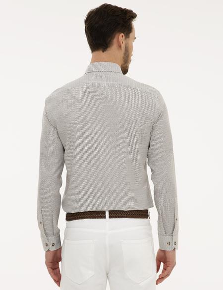 Kahverengi Slim Fit Gömlek - 50224392005
