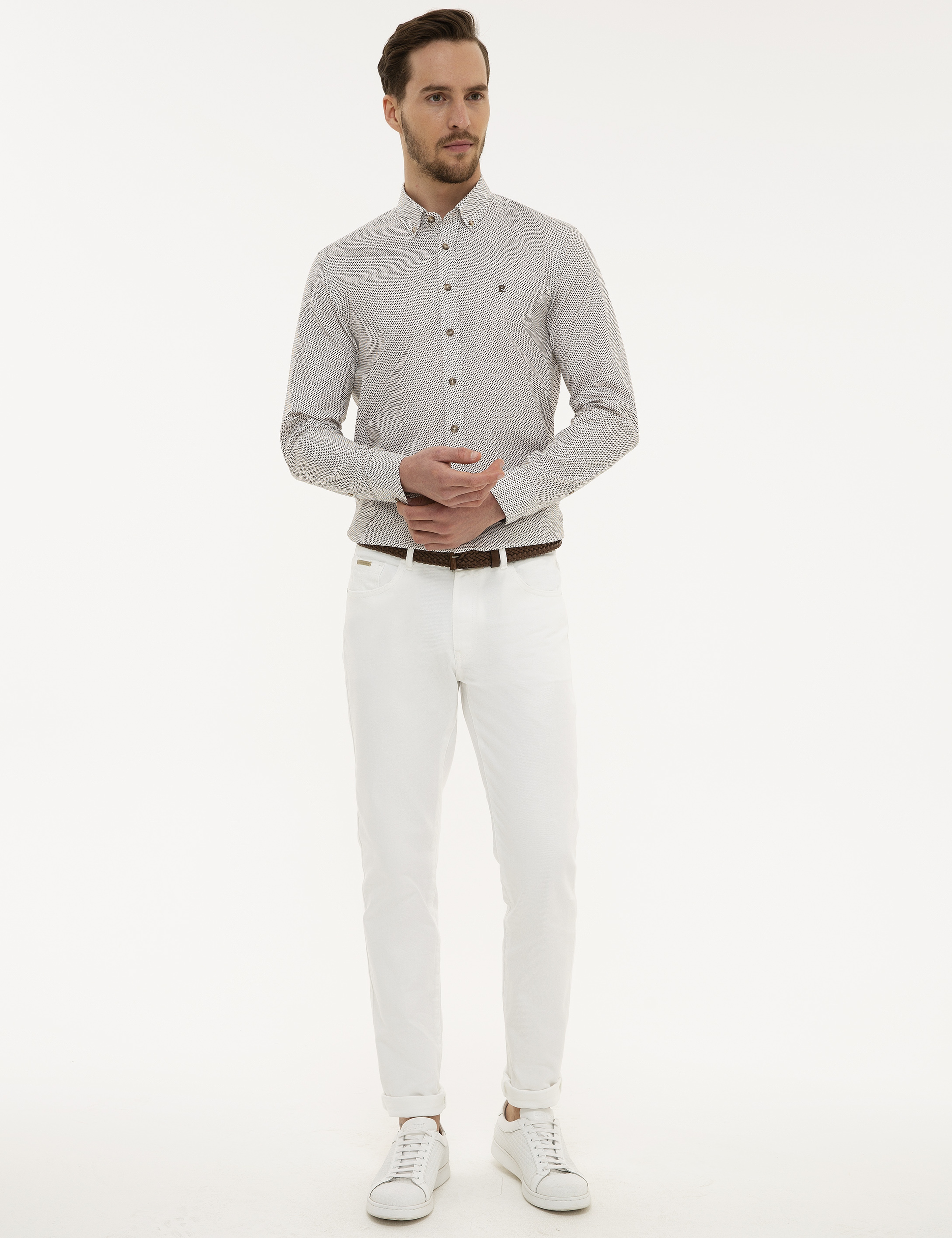 Kahverengi Slim Fit Gömlek