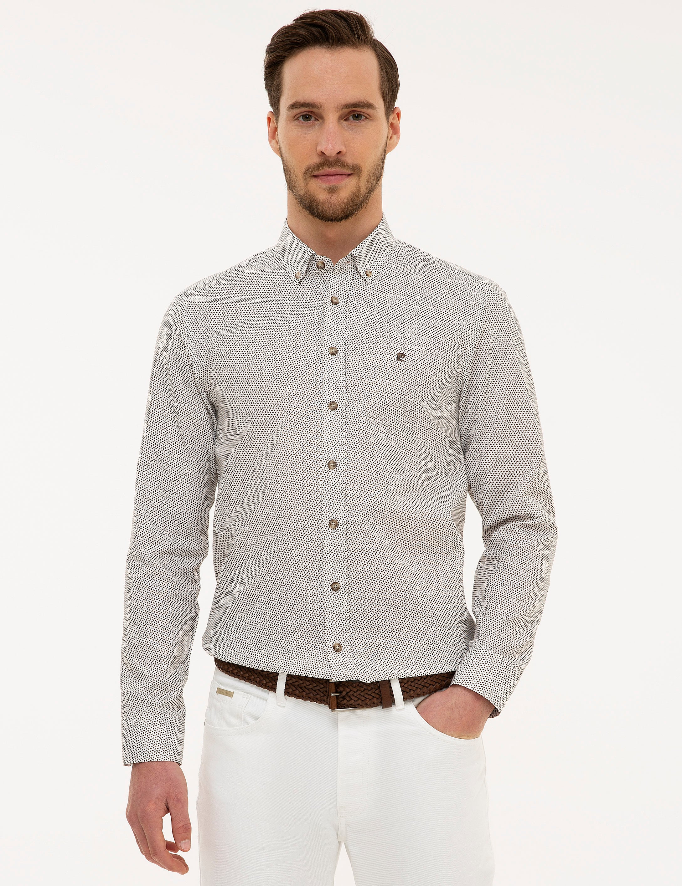Kahverengi Slim Fit Gömlek