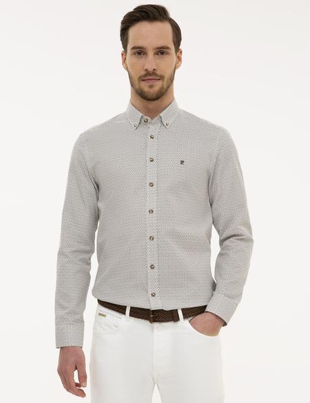 Kahverengi Slim Fit Gömlek - 50224392005