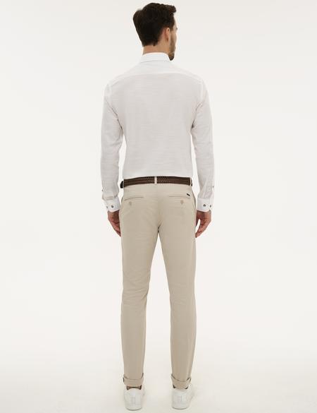Bej Slim Fit Kanvas Pantolon - 50225937054
