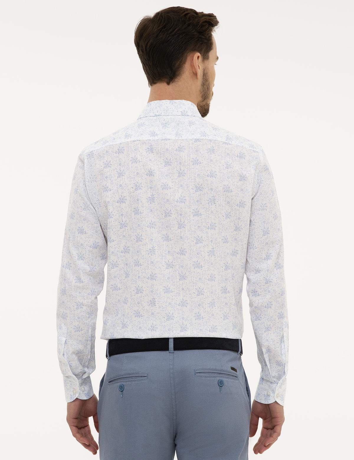 Beyaz Slim Fit Uzun Kollu Gömlek - 50221348016