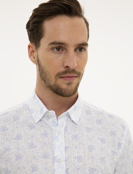 Beyaz Slim Fit Uzun Kollu Gömlek - 50221348016