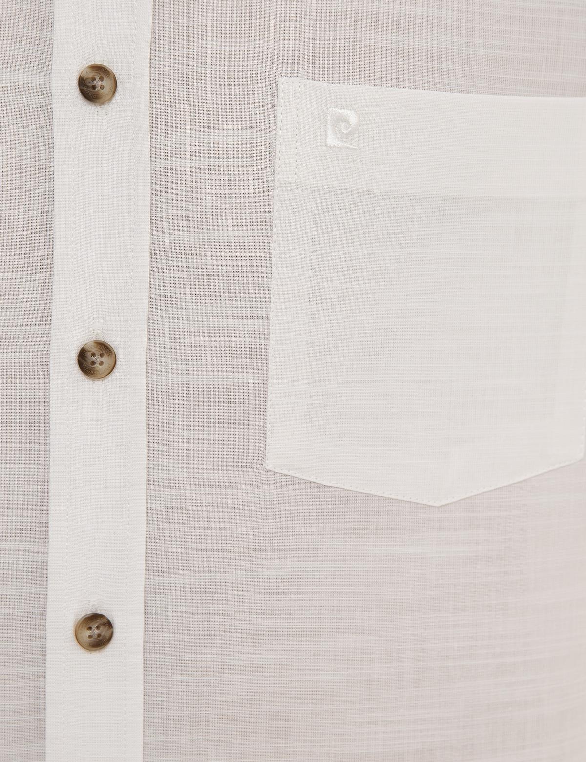 Beyaz Regular Fit Kısa Kollu Gömlek - 50223806002