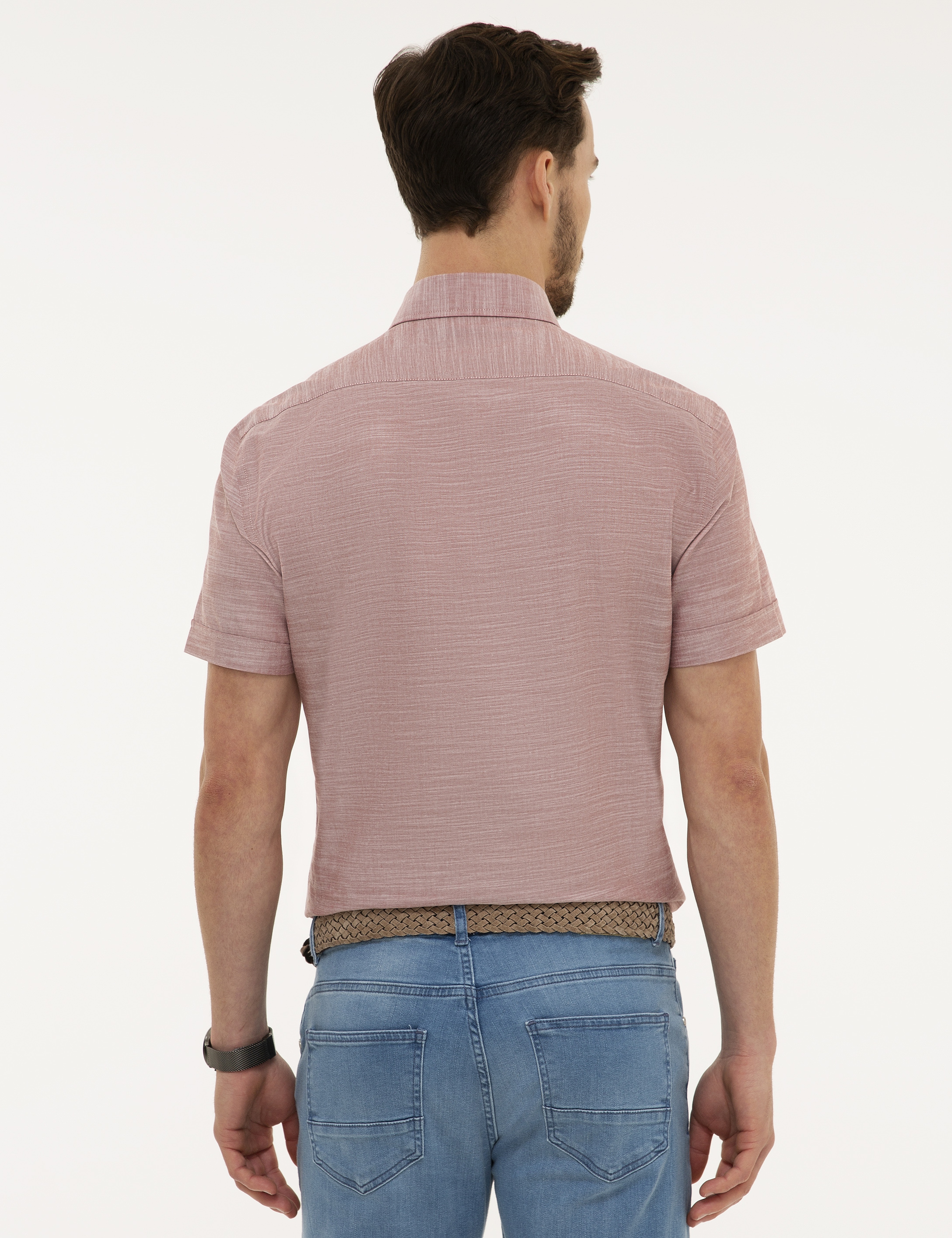 Kiremit Regular Fit Kısa Kollu Gömlek - Image 2