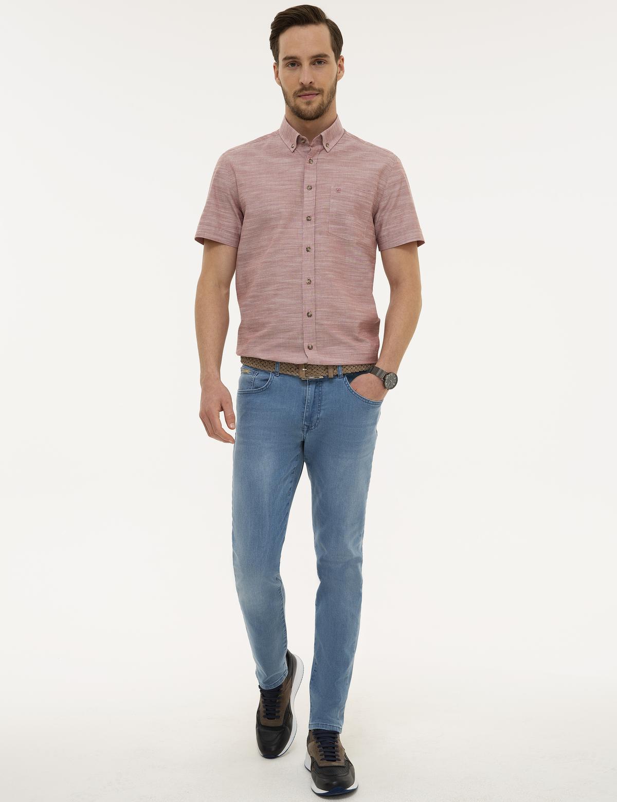 Kiremit Regular Fit Kısa Kollu Gömlek - 50223806029