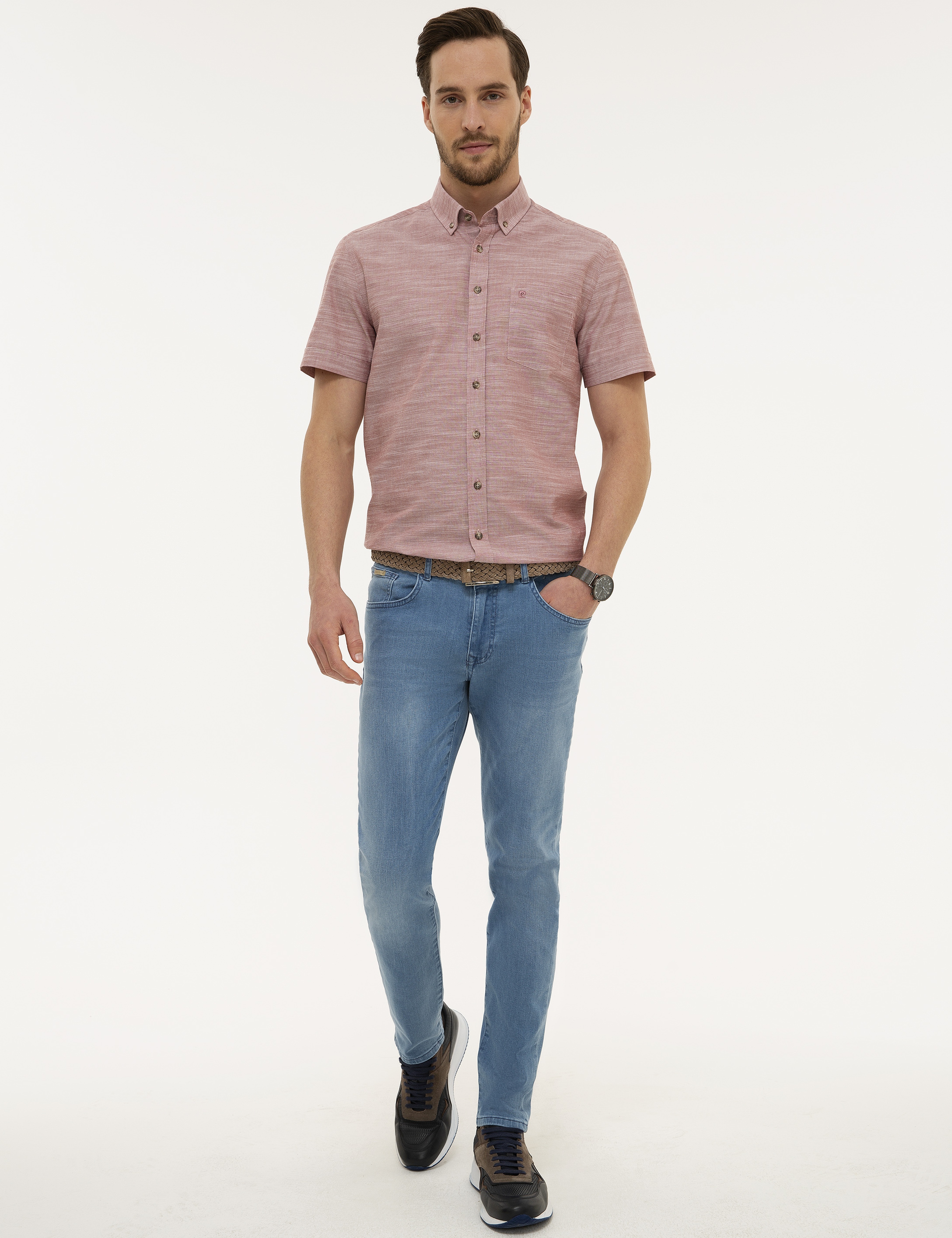Kiremit Regular Fit Kısa Kollu Gömlek