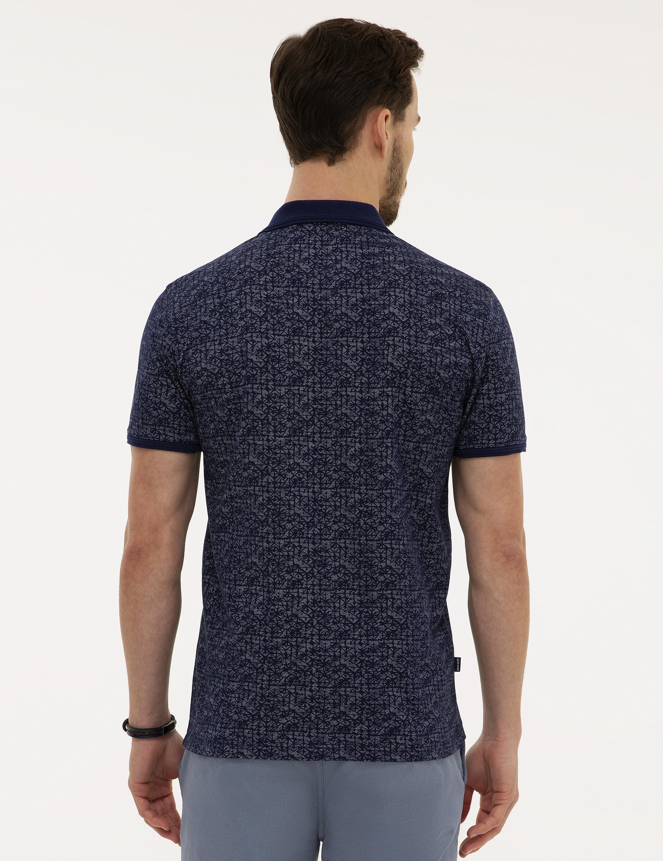 Lacivert Slim Fit Polo Yaka Tişört