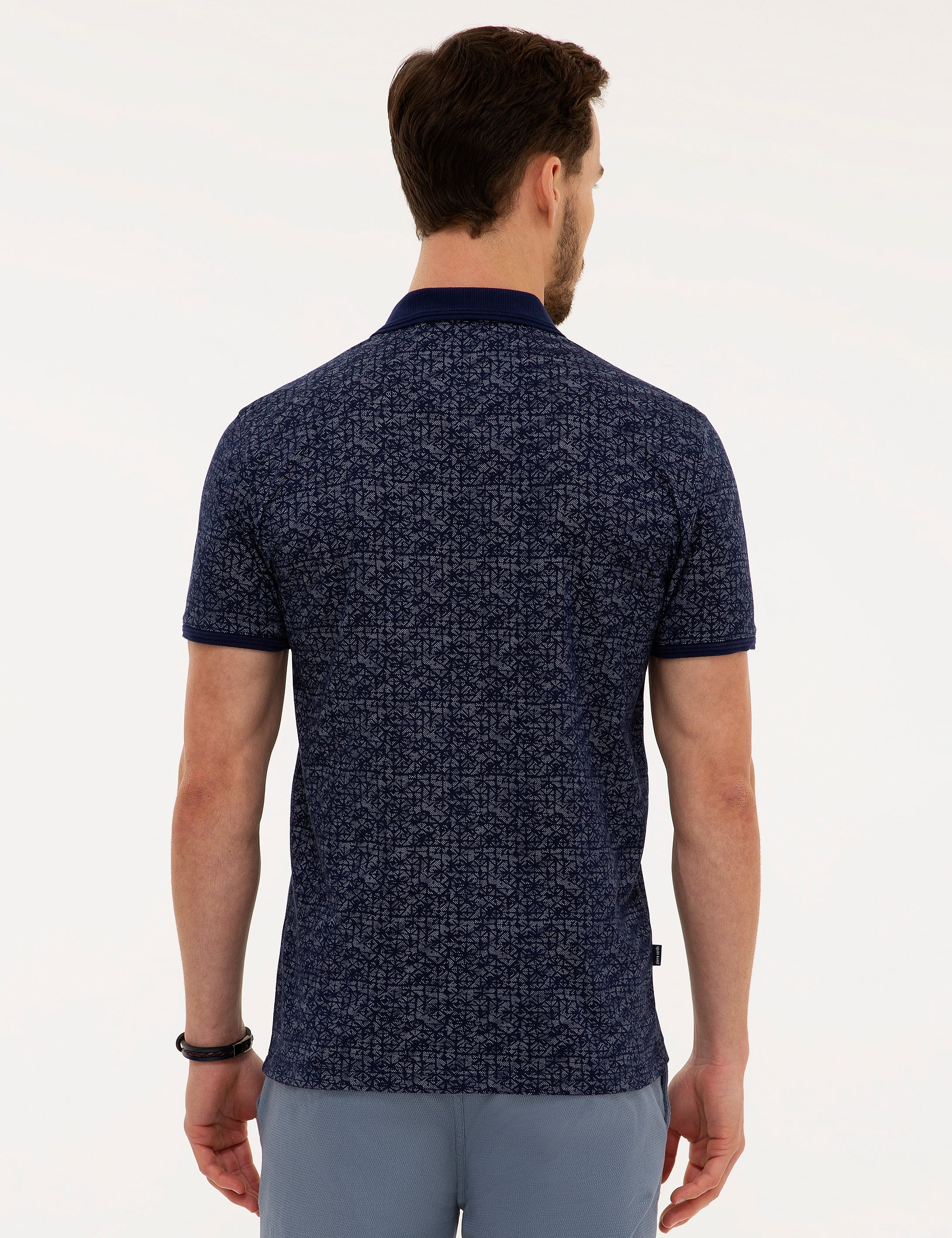 Lacivert Slim Fit Polo Yaka Tişört