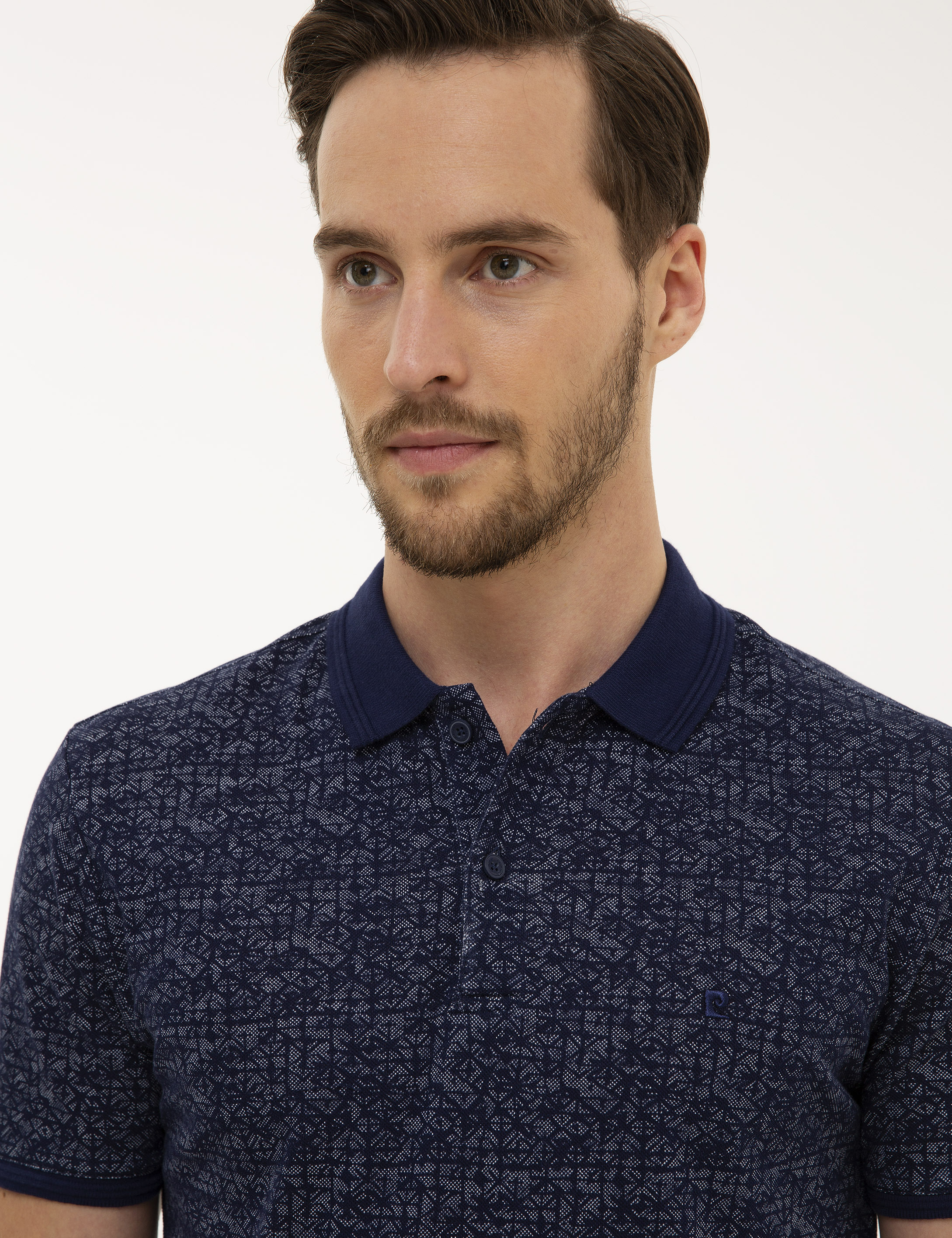 Lacivert Slim Fit Polo Yaka Tişört - Image 1