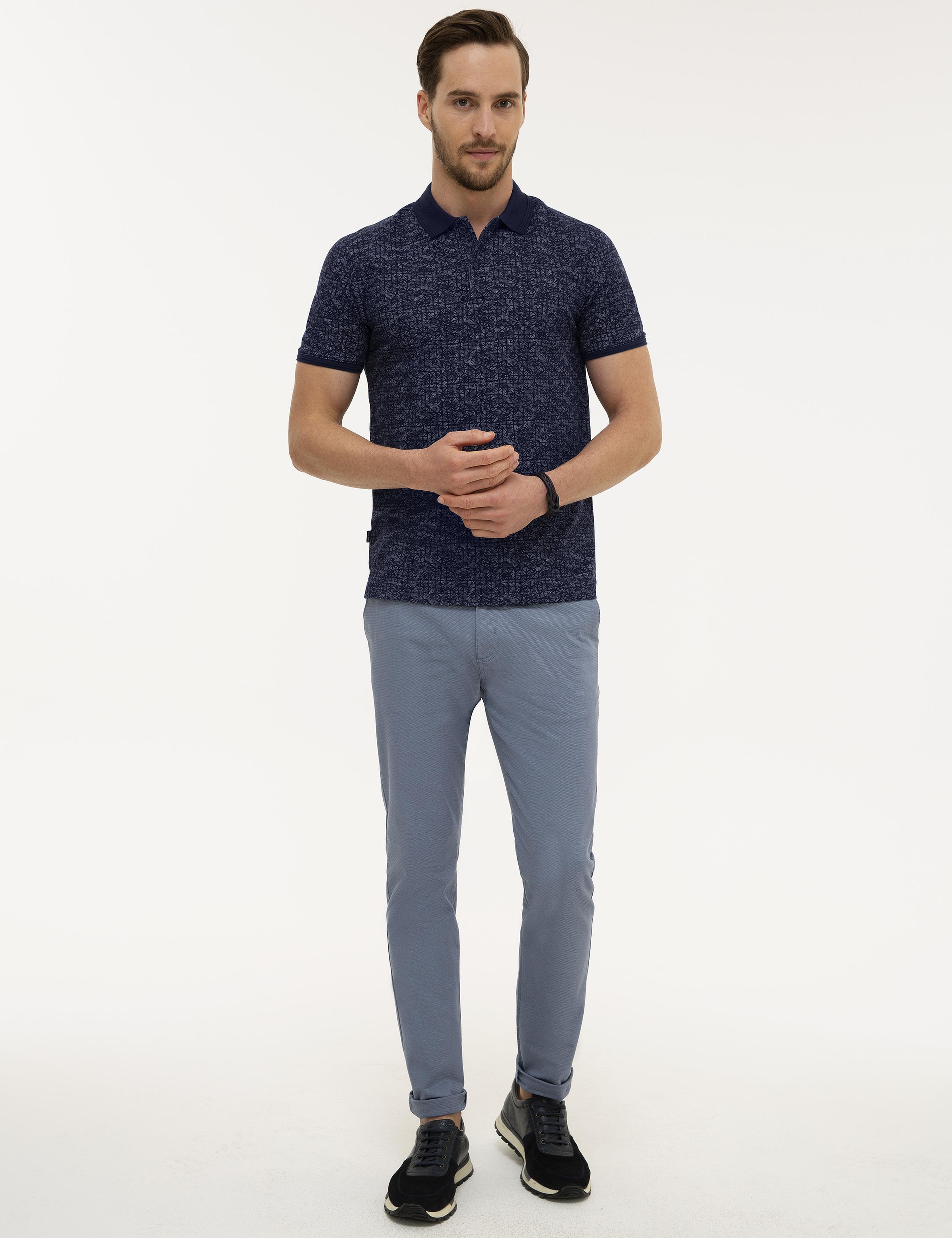 Lacivert Slim Fit Polo Yaka Tişört