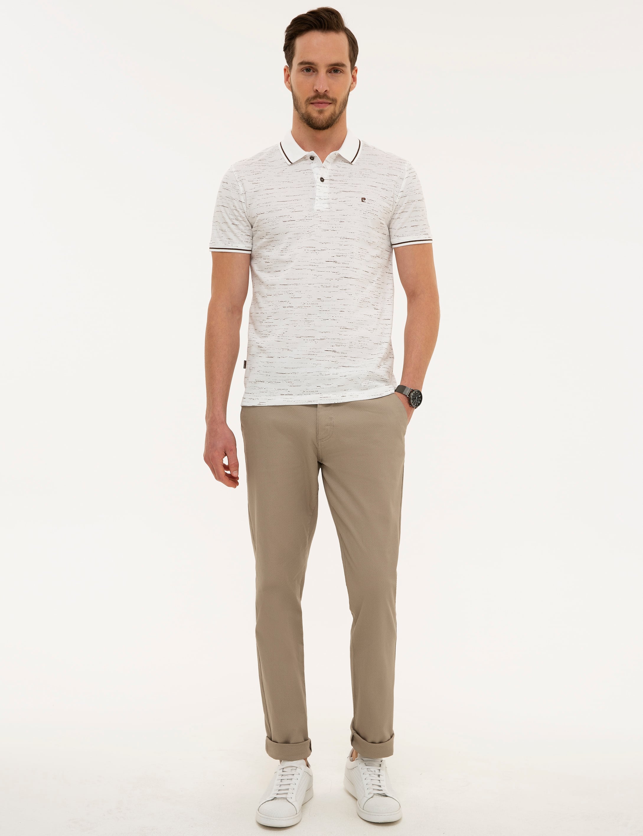 Kahverengi Slim Fit Polo Yaka T-Shirt