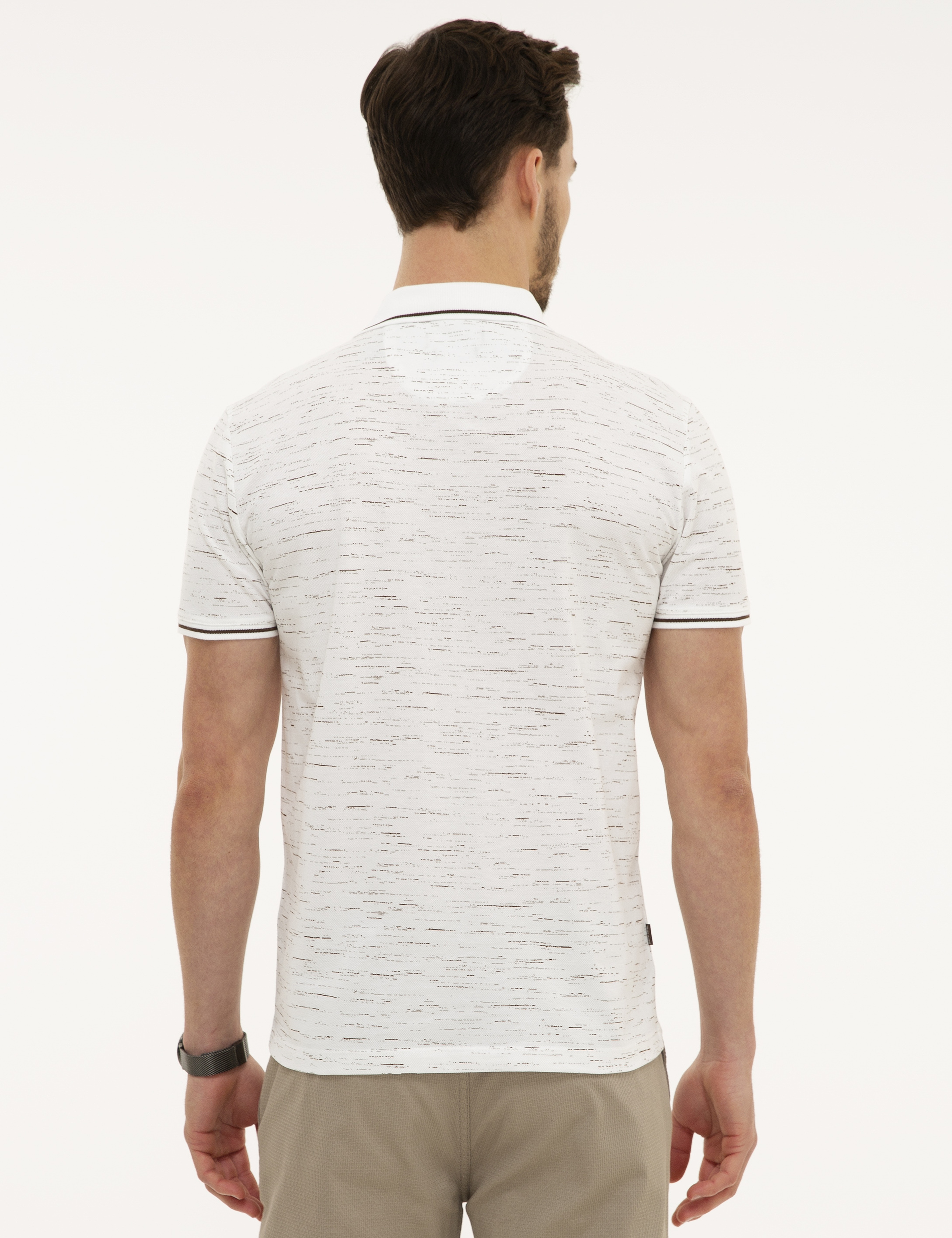 Kahverengi Slim Fit Polo Yaka T-Shirt - Image 3