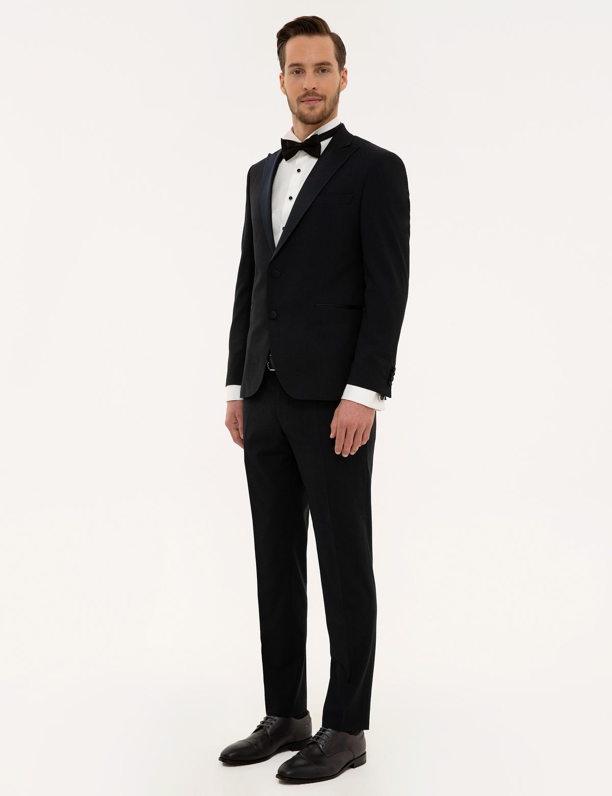 Lacivert Yelekli Ekstra Slim Fit Damatlık - 50220558044