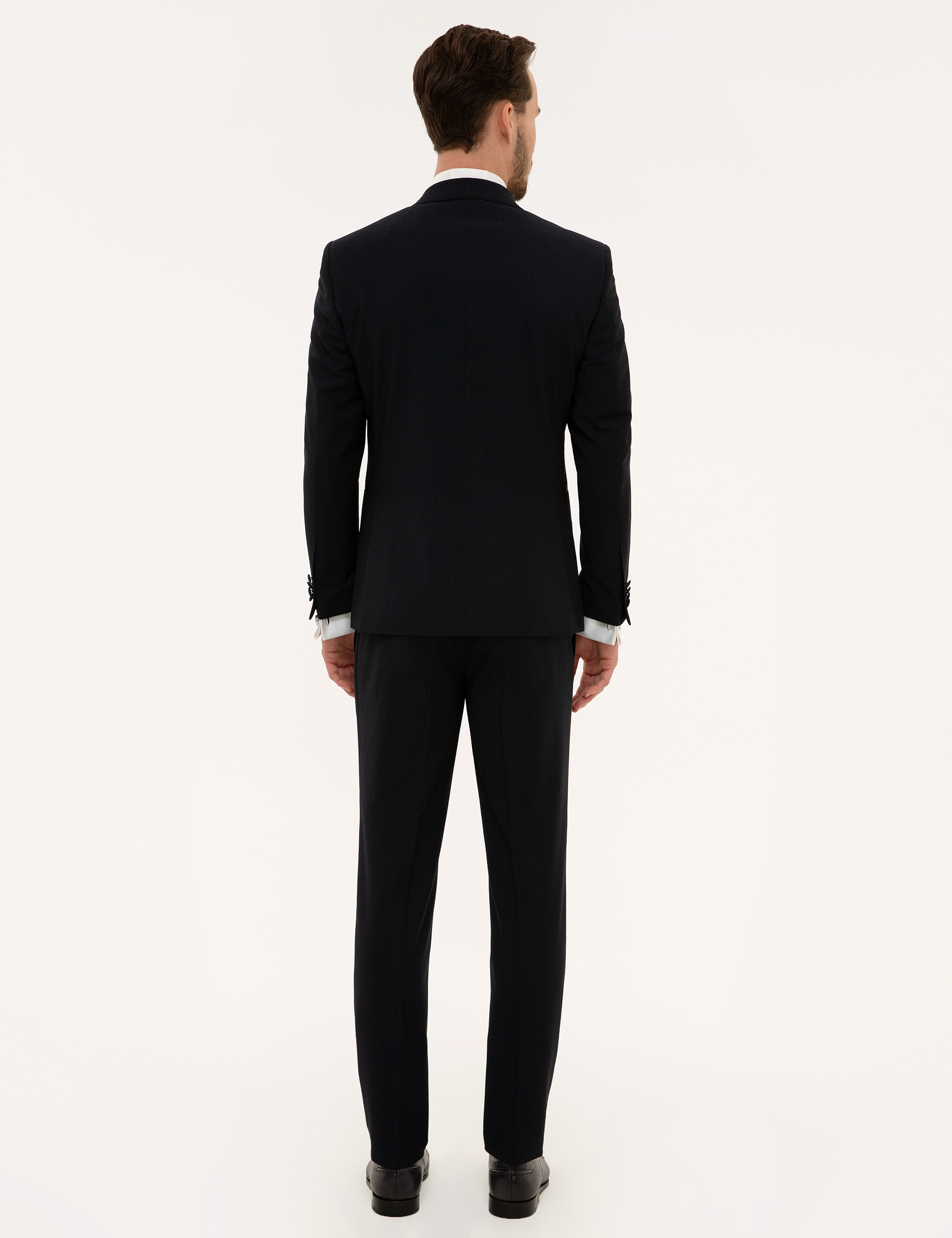 Lacivert Yelekli Ekstra Slim Fit Damatlık - Image 7