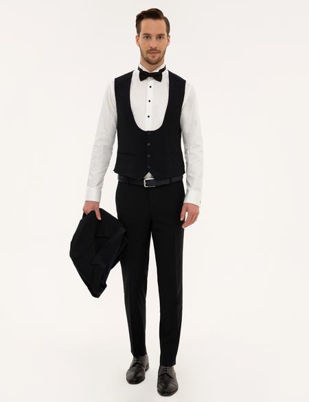 Lacivert Yelekli Ekstra Slim Fit Damatlık - 50220558044