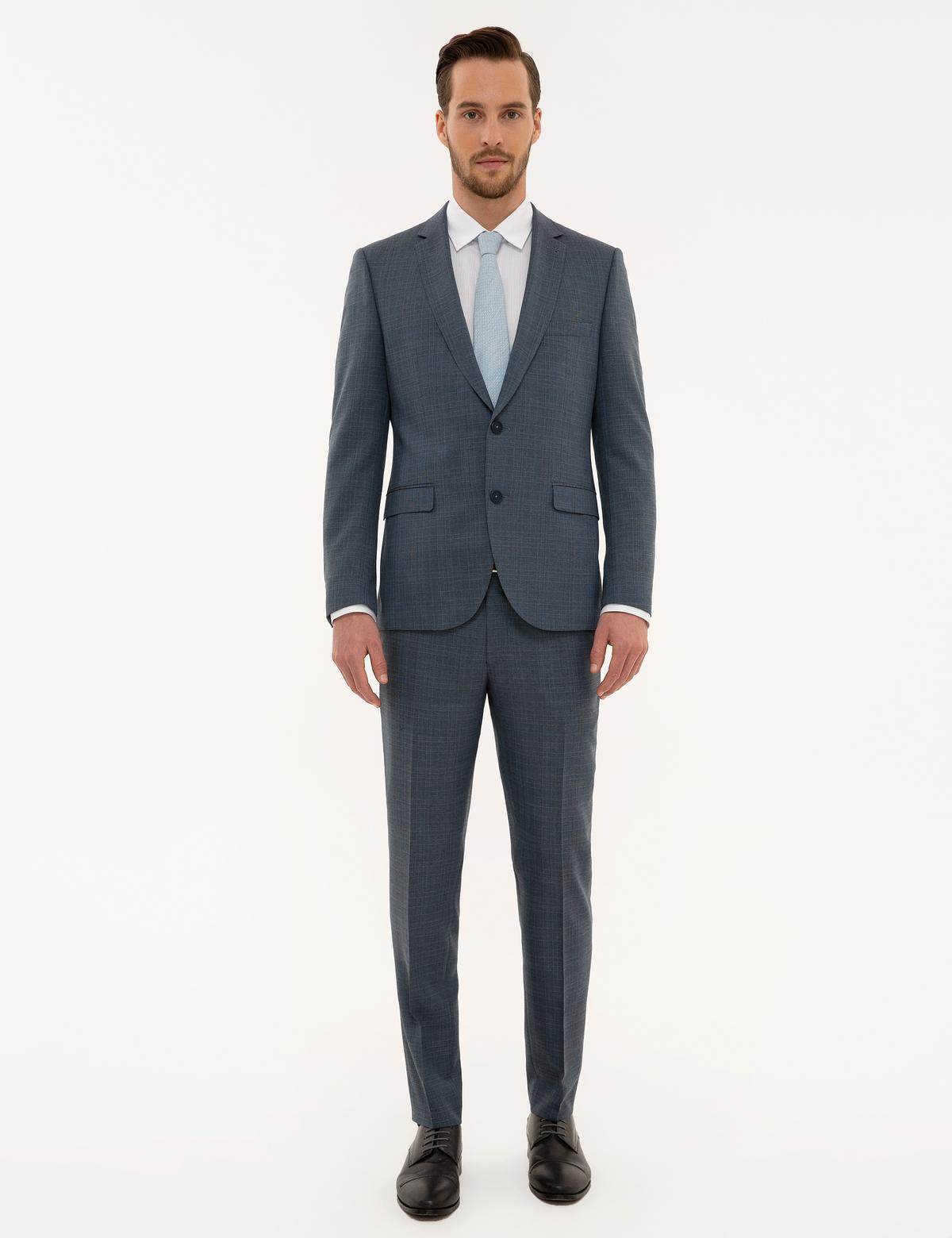 Koyu Mavi Ekstra Slim Fit Takım Elbise