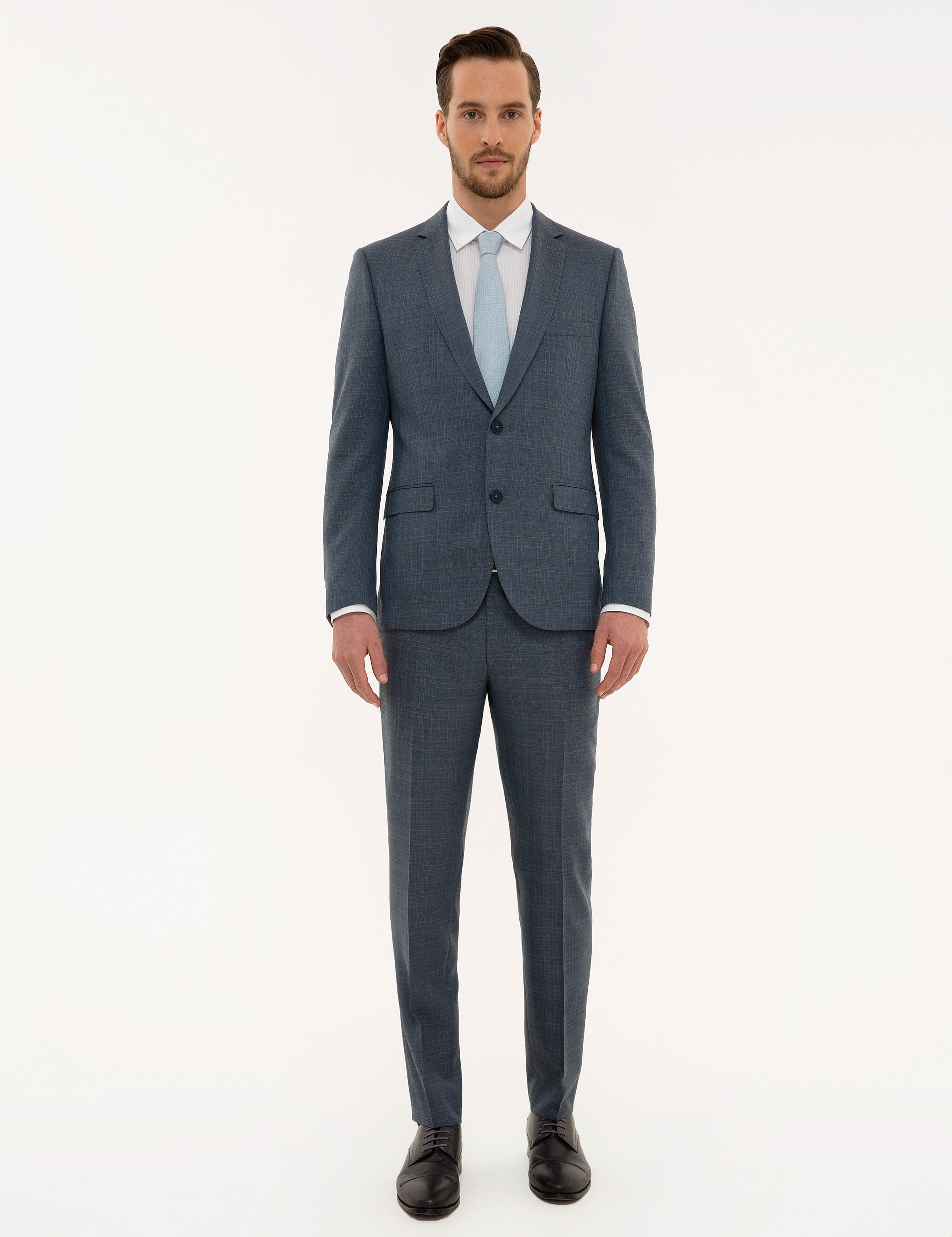 Koyu Mavi Ekstra Slim Fit Takım Elbise