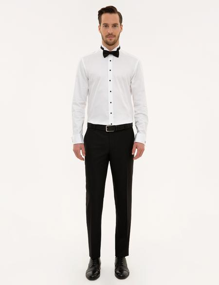 Beyaz Slim Fit Smokin Gömlek - 50223080016